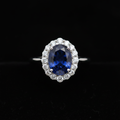 Anillo Zafiro Halo