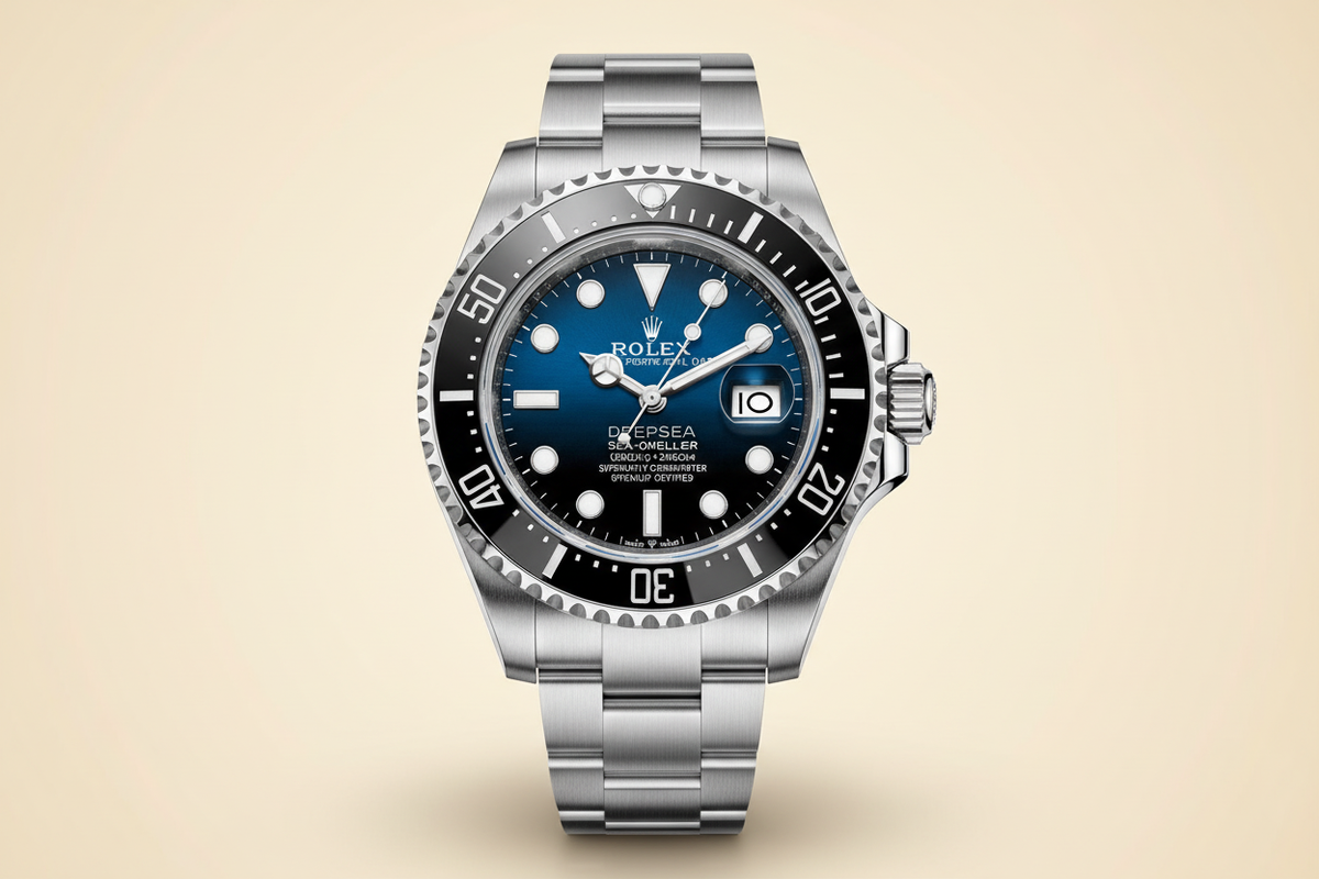 Rolex Deepsea D-Blue fondo crema