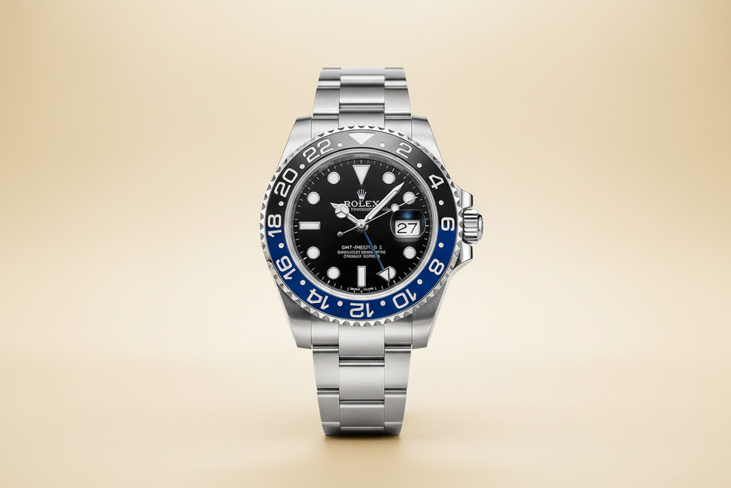 Rolex GMT-Master II Batman fondo crema