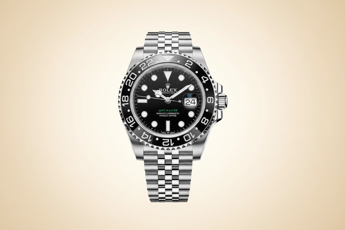 Rolex GMT-Master II Bruce Wayne fondo crema