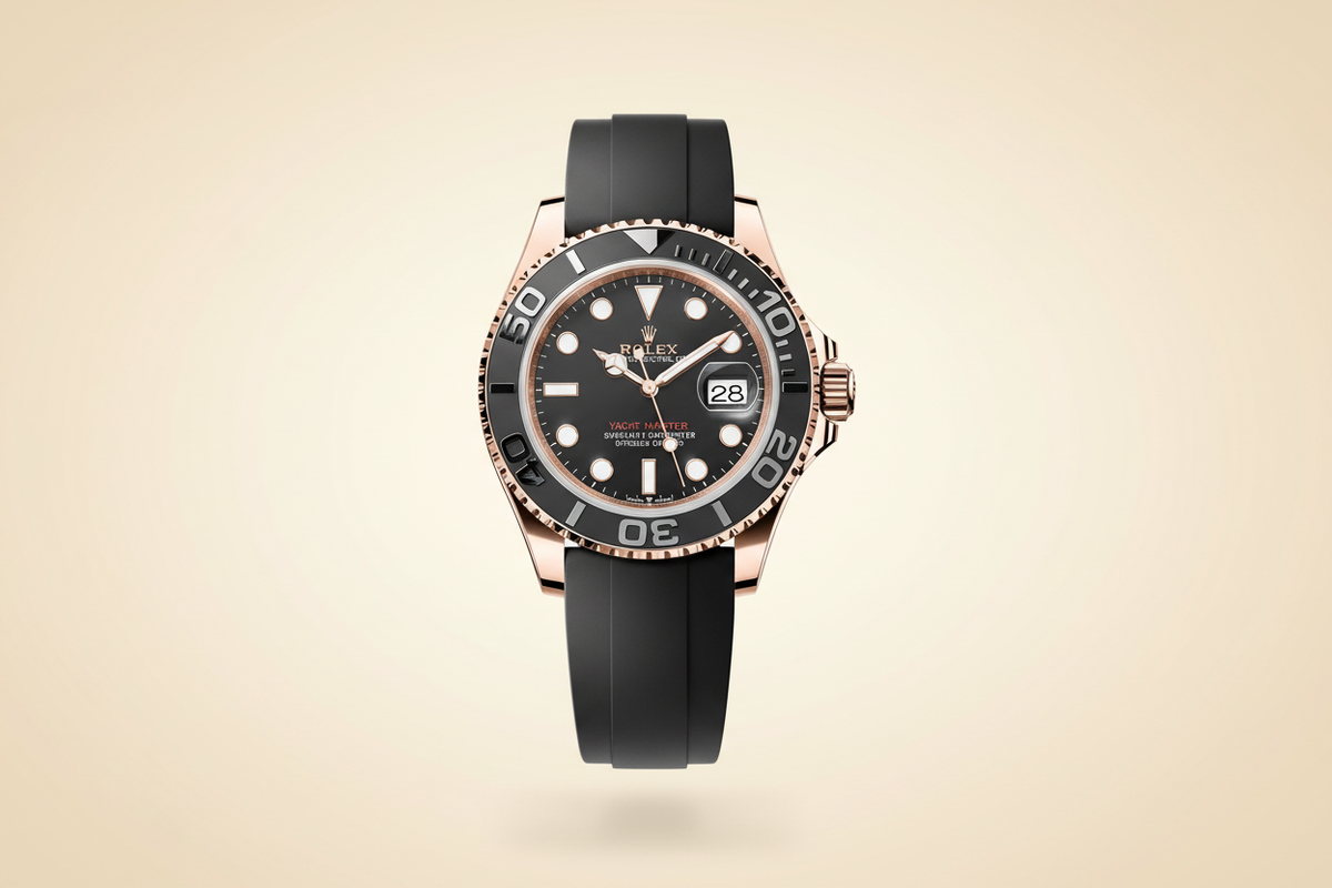 Rolex Yacht-Master oro rosa fondo crema